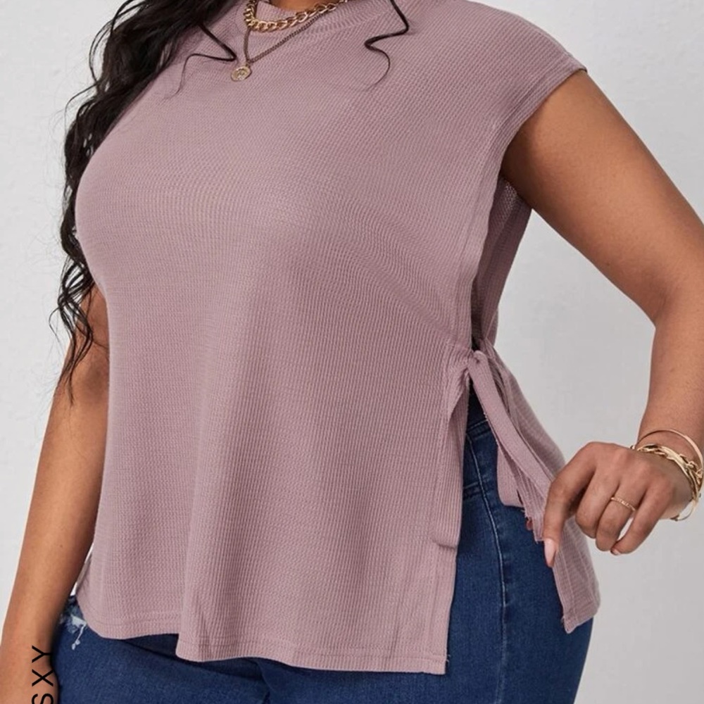 Split Tie Blouse